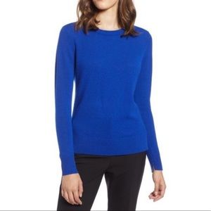 NWT Halogen 100% cashmere blue sweater | xs